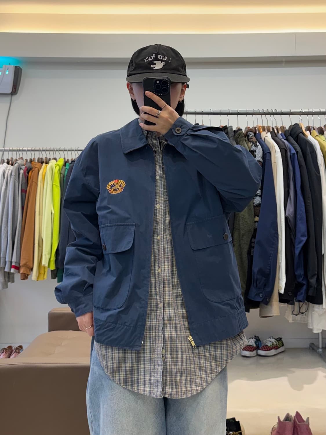 버버리 자수 빅 포켓 블루종 상품이미지5