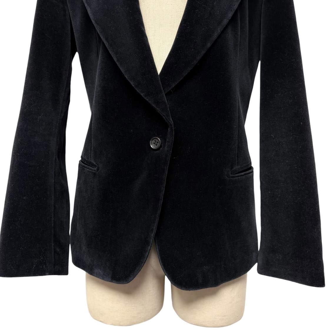 3791 한섬 타임 블랙 벨벳 블레이져 자켓 상품이미지3