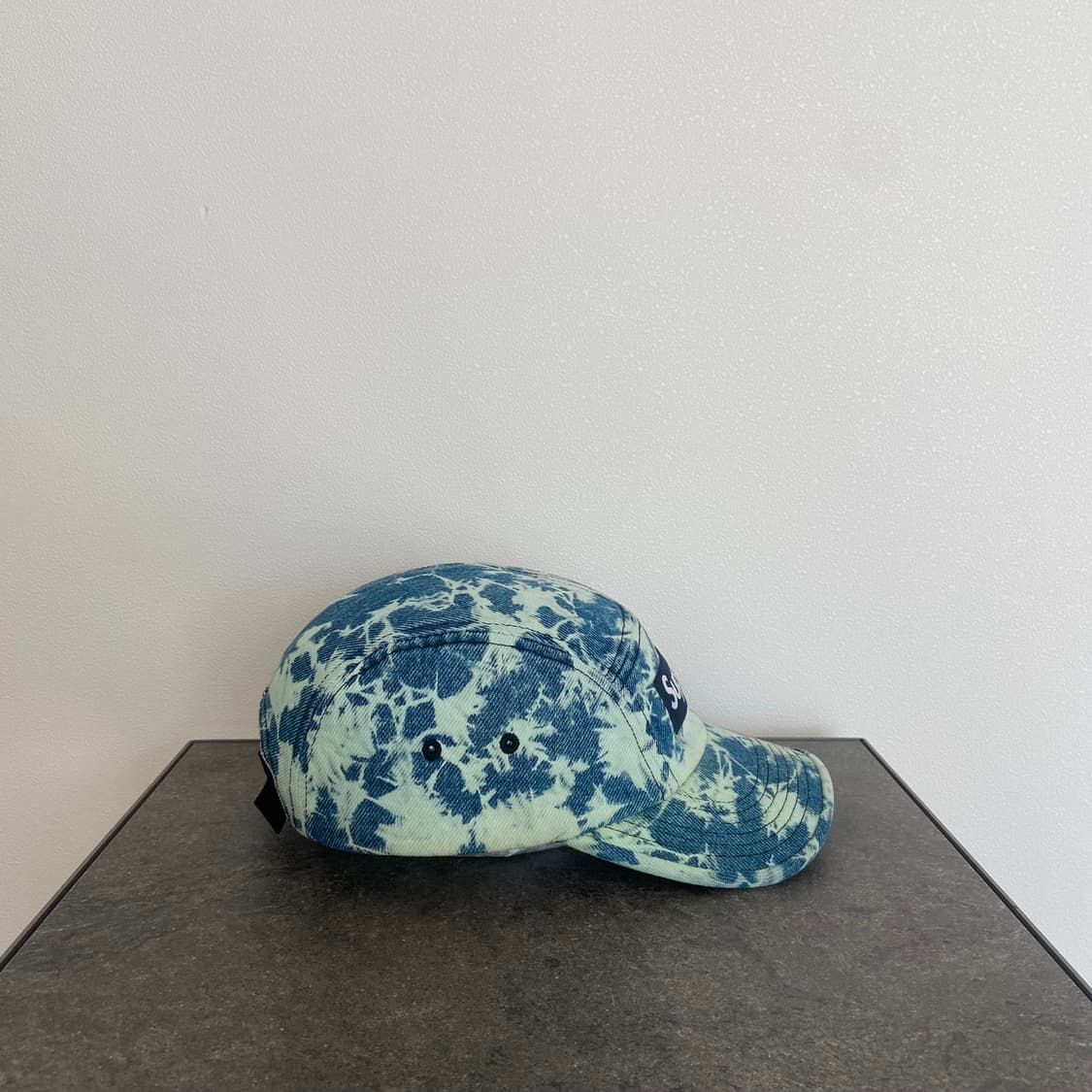 슈프림 데님 다이드 그린 박스로고 캠프캡 모자 22FW 상품이미지4