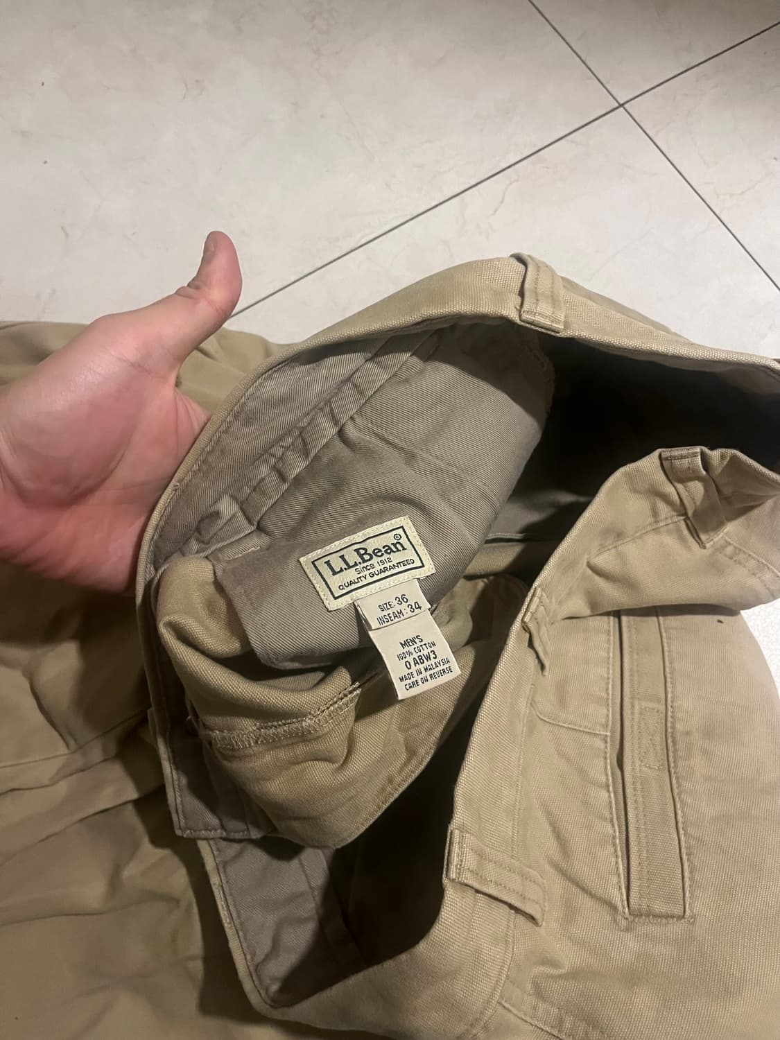 L.L.BEAN 와이드 치노 팬츠 34 INCH 상품이미지4