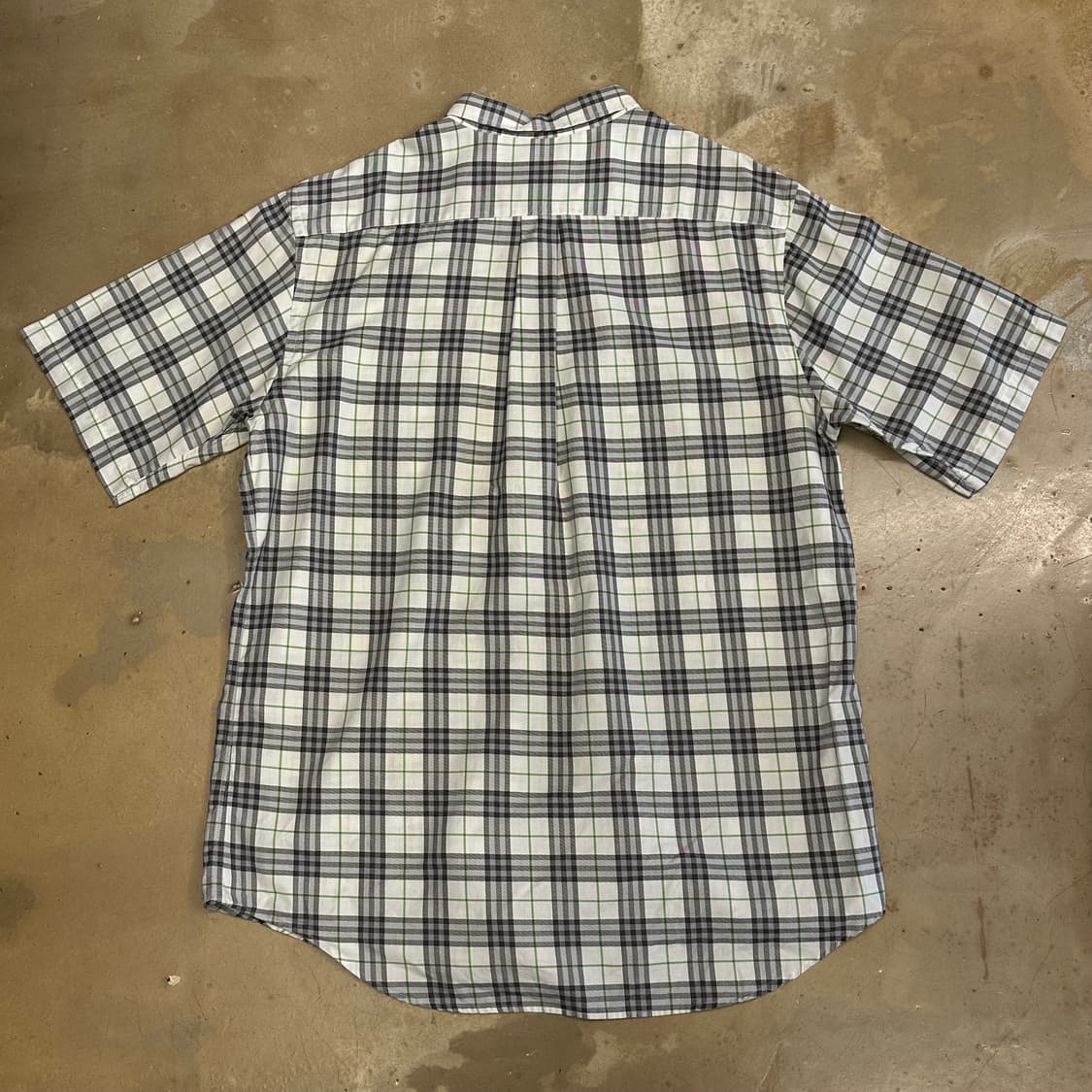 XL 버버리 그린로고 노바체크 반팔 셔츠 상품이미지3