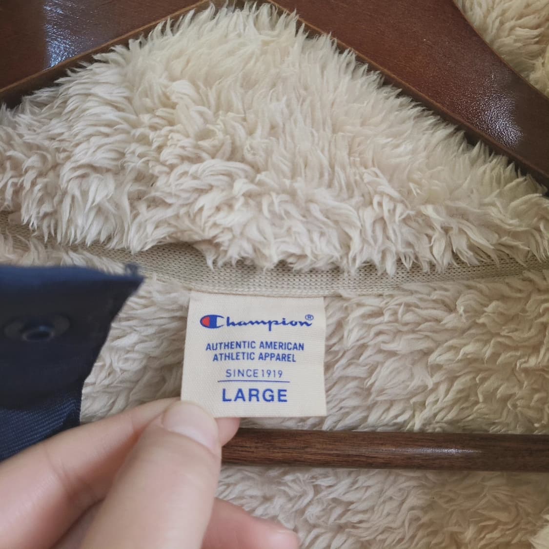 챔피온 플리스 베이지 풀오버 L사이즈 상품이미지7