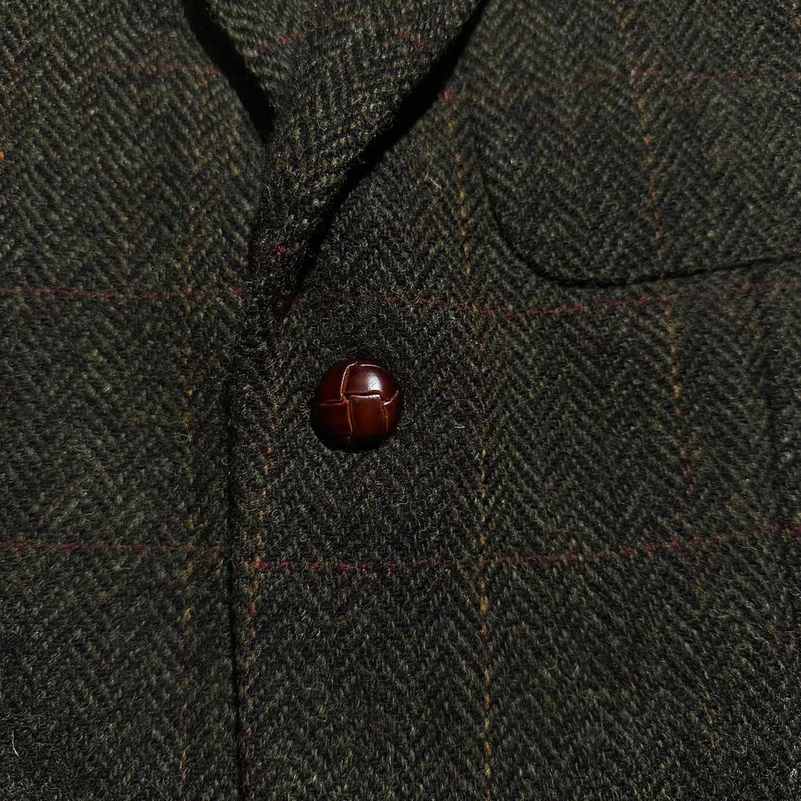 해리스 트위드 헤링본 체크 블레이저 상품이미지3