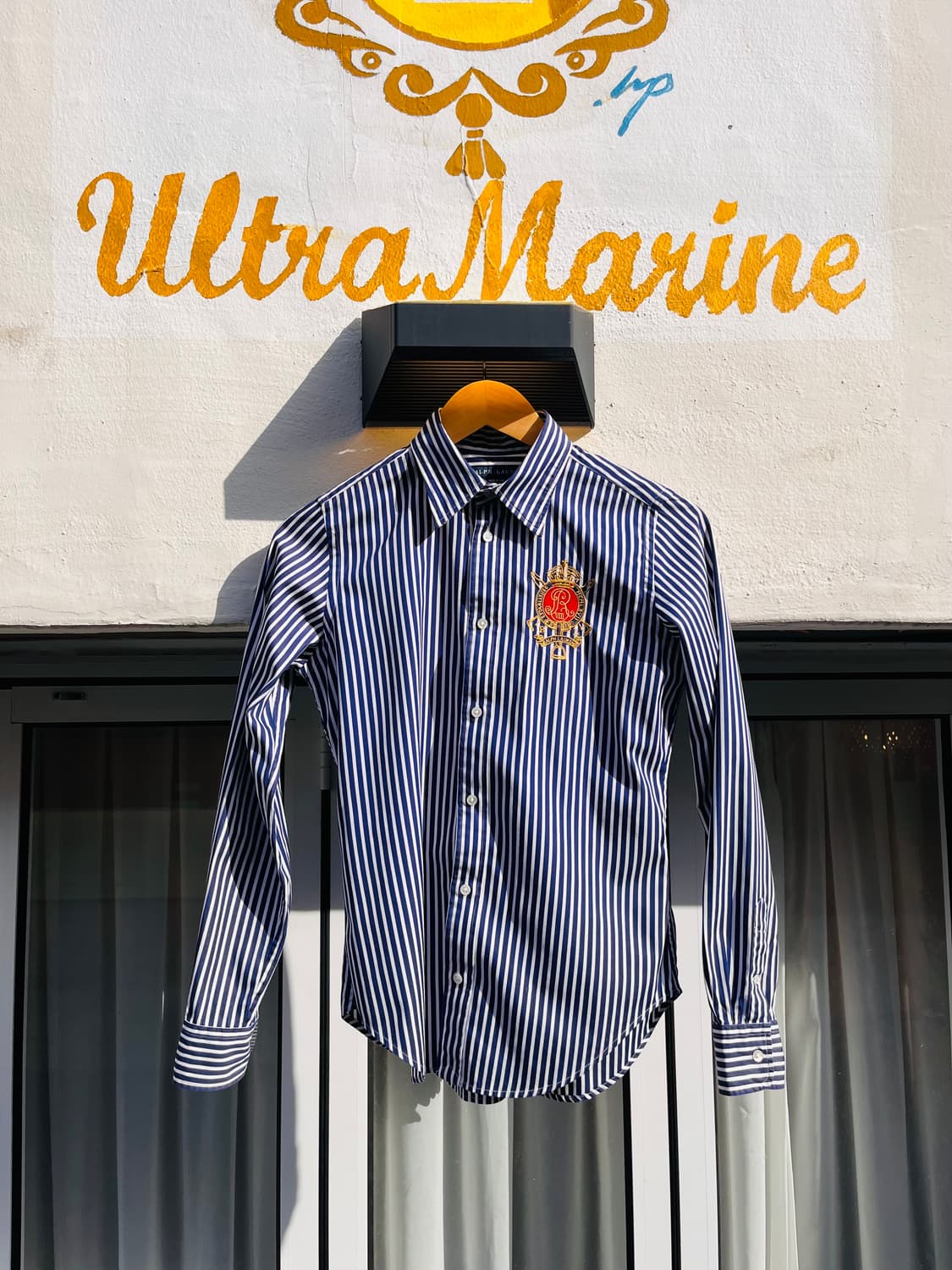 폴로 랄프로렌 크레스트 자수 스트라이프 셔츠 상품이미지1