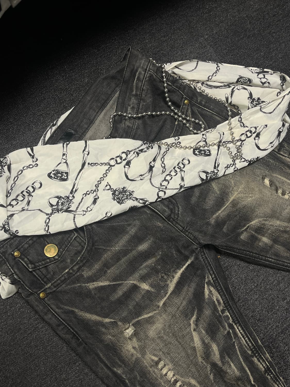 Punk Chain silk scarf  상품이미지3