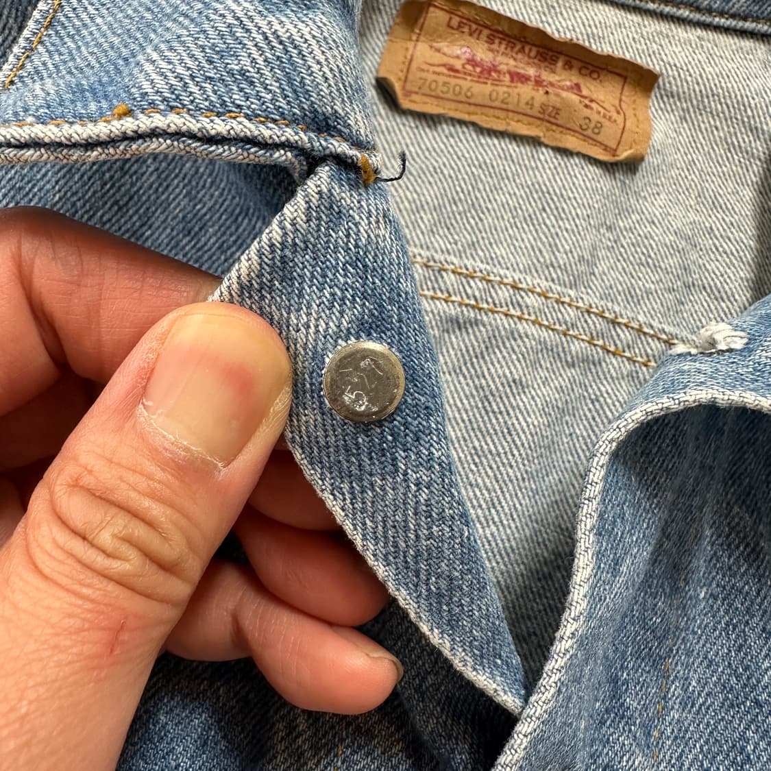 80s USA 리바이스 데님 트러커 자켓 38(M) 상품이미지7