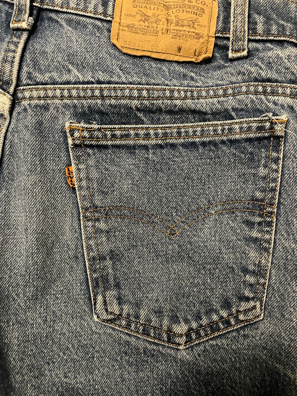 80s 리바이스 517 오렌지탭 데님 [36X34] 상품이미지5