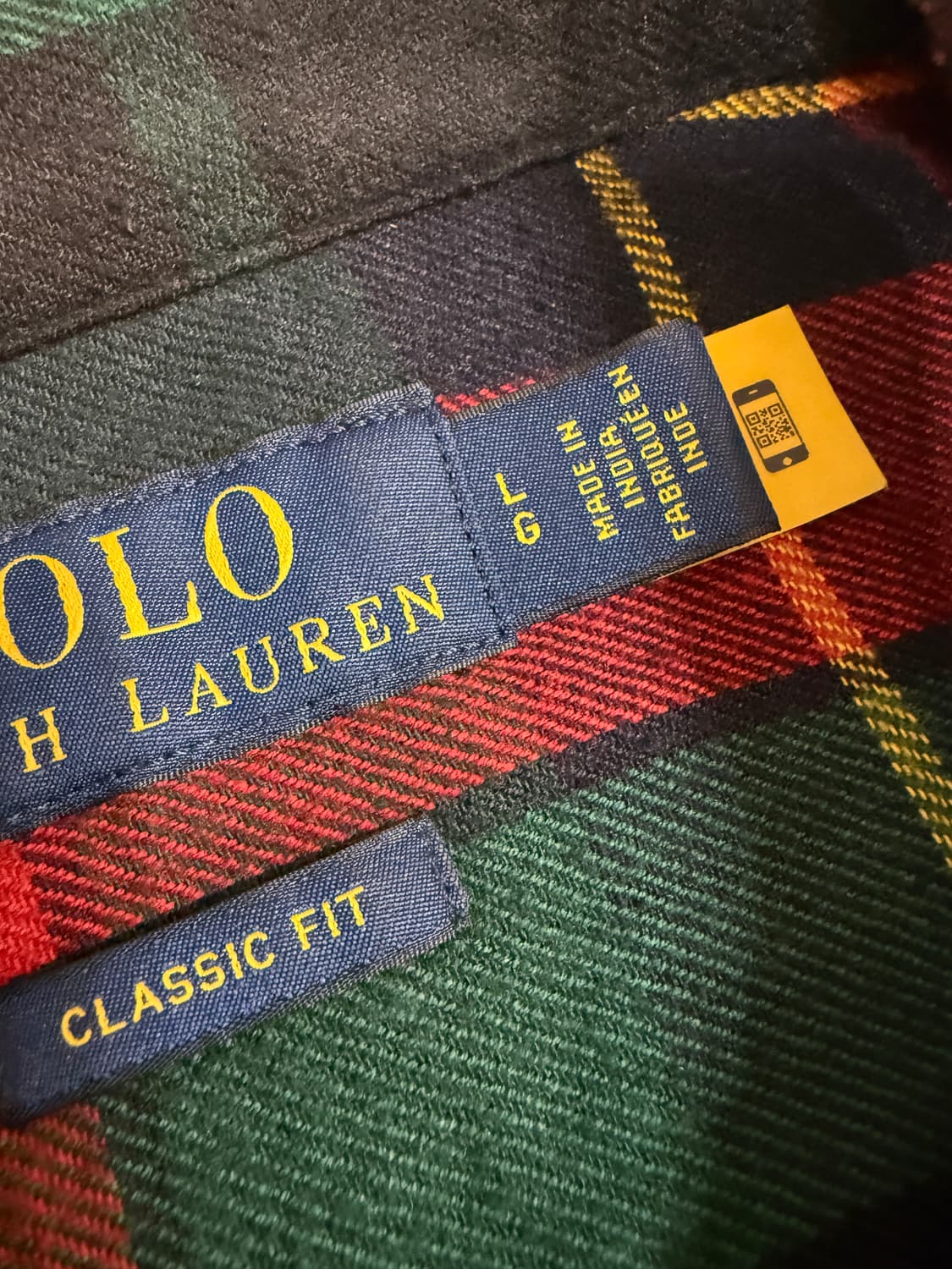 폴로랄프로렌 패치워크 체크 셔츠 L(105) 상품이미지4