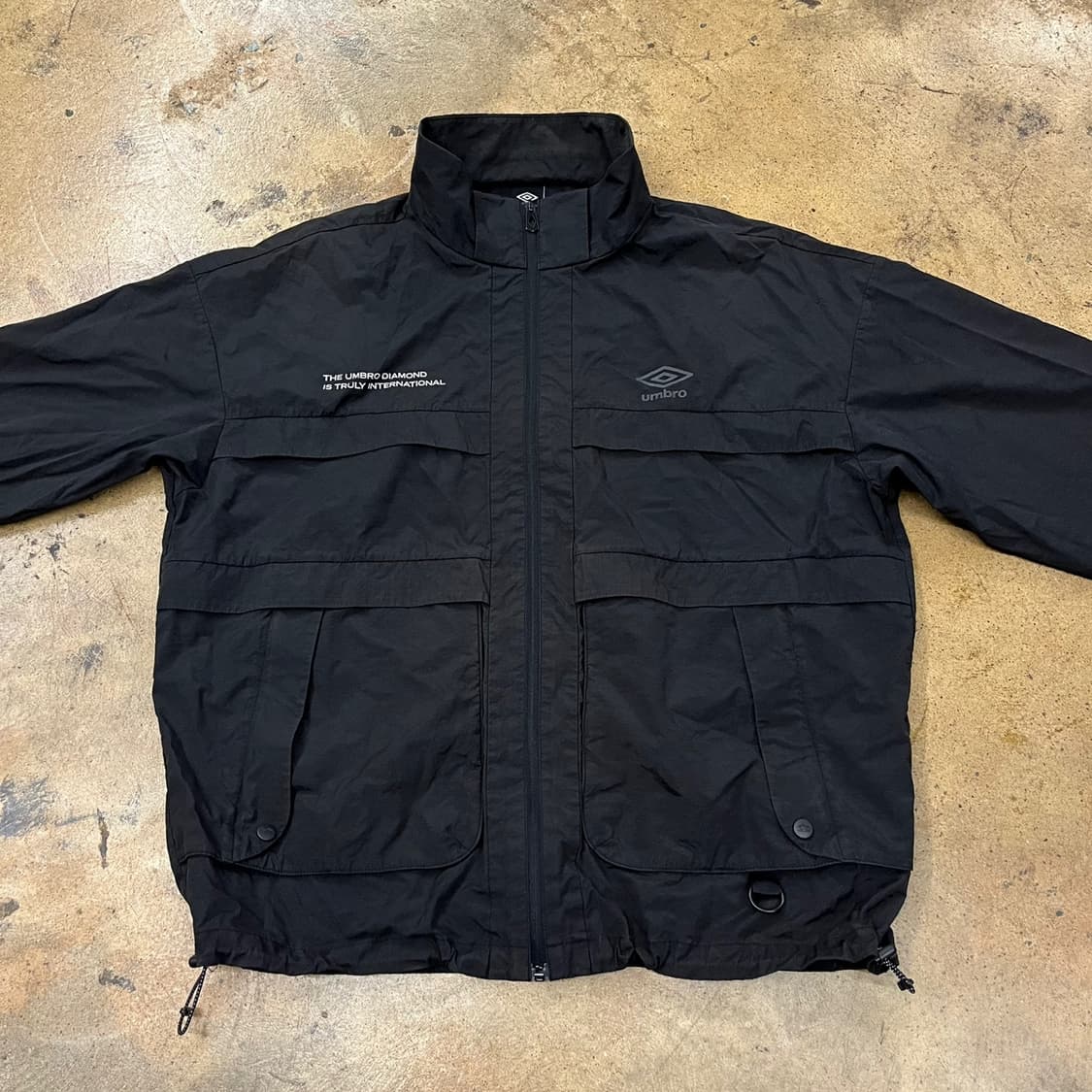 [정품/L] 엄브로 블랙 바람막이 자켓 b16 상품이미지3