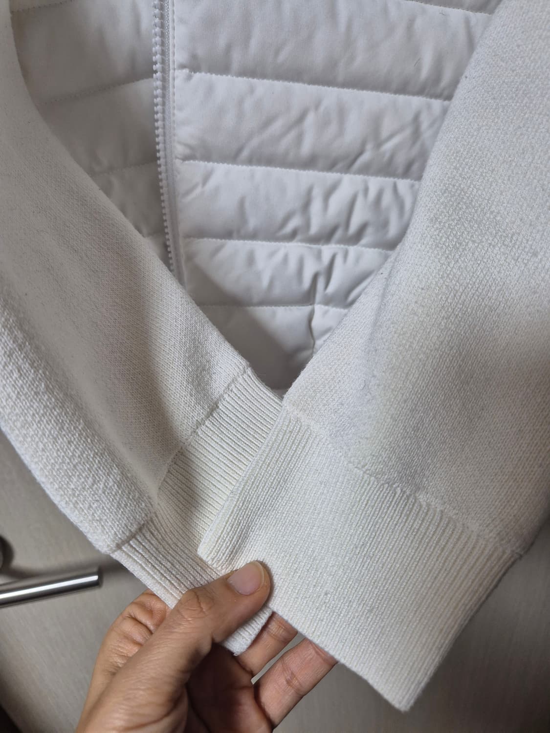 아디다스골프 다운패딩자켓 니트 소매 방풍자켓 100 상품이미지7