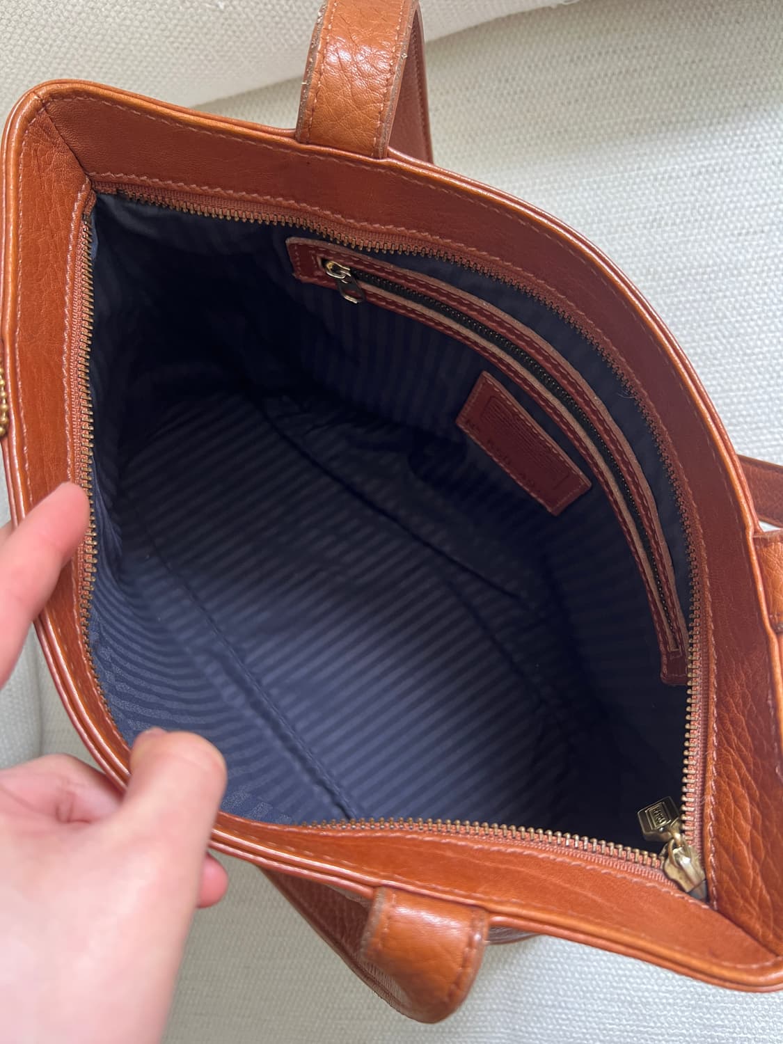 올드 코치 꼬냑 브라운 레더 숄더백 4915 상품이미지6