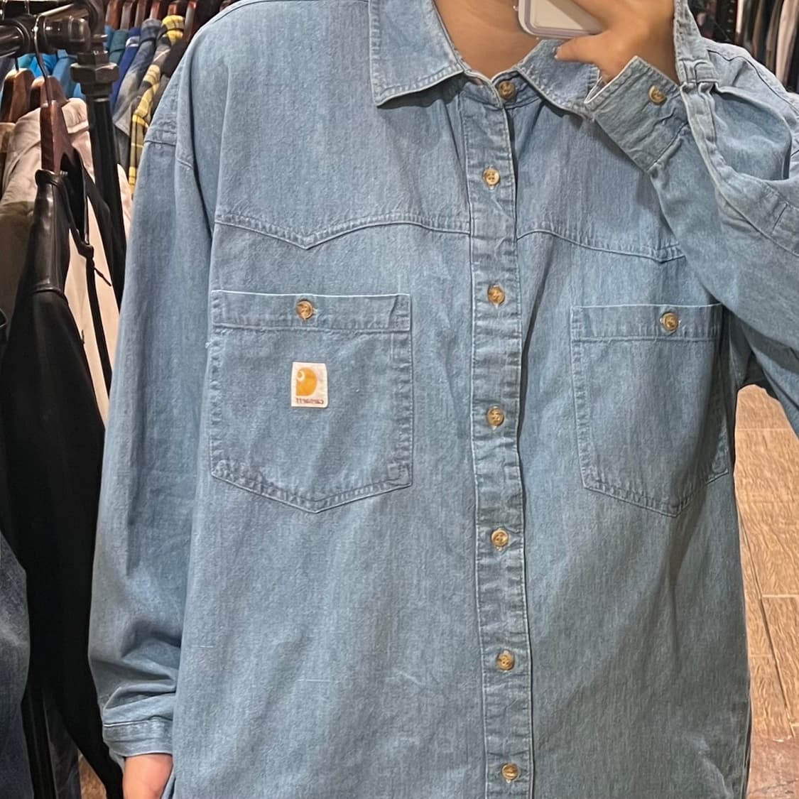[HI]칼하트 데님 긴팔셔츠 상품이미지3