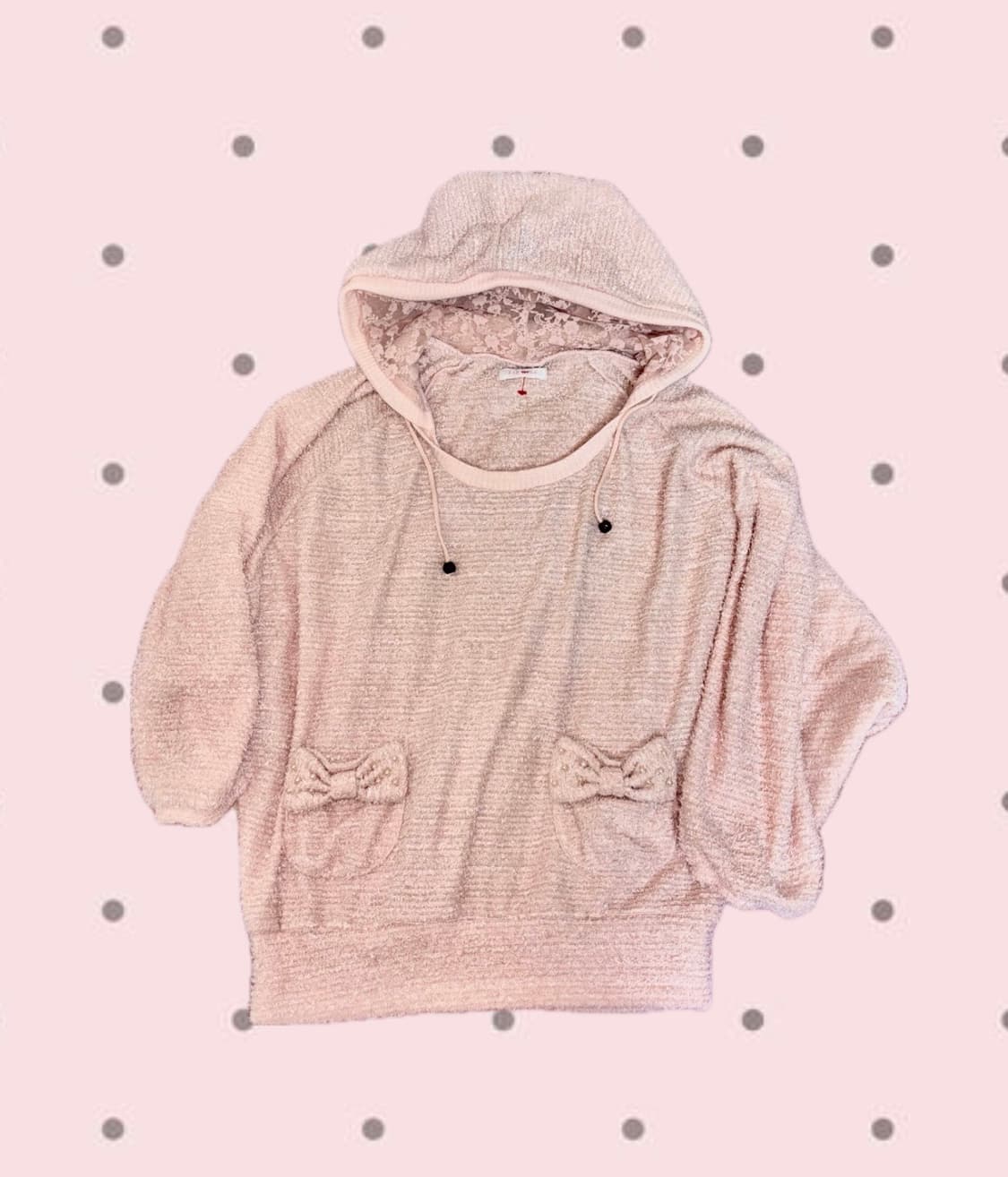 리즈리사 핑크 리본 후드티 라떼갸루 히메갸루 (새상품) 상품이미지1