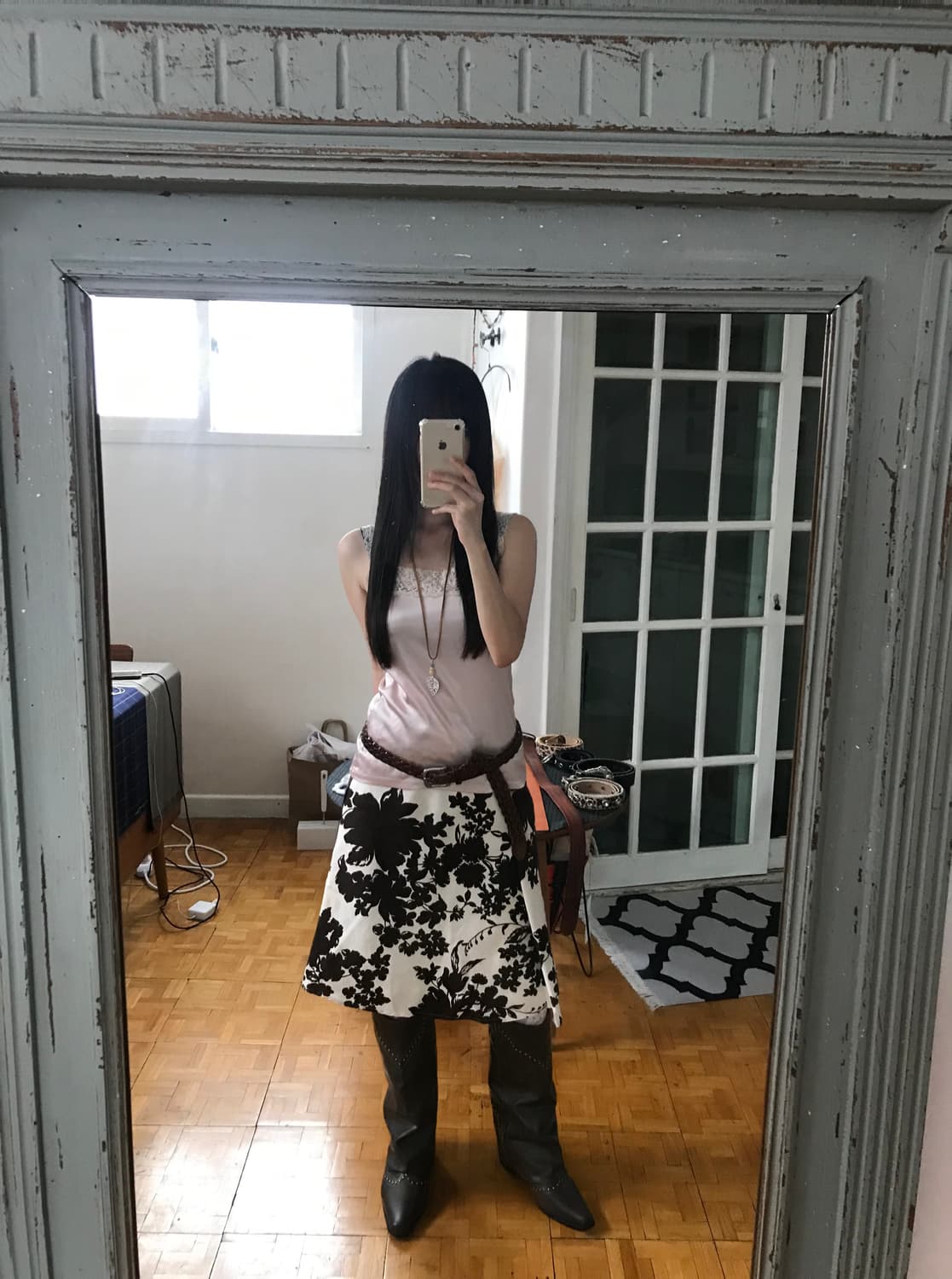 vintage pattern skirt 상품이미지4