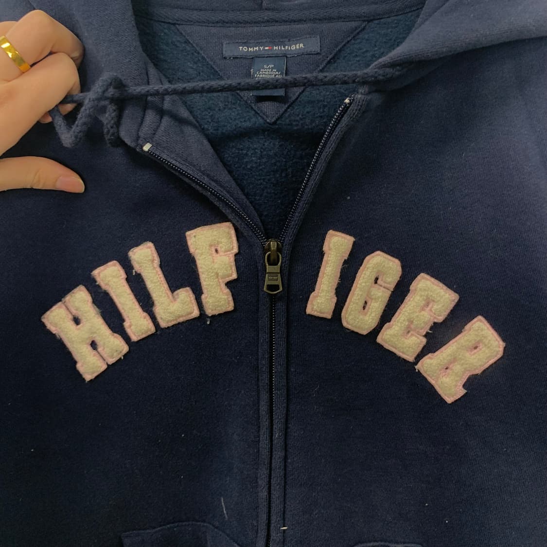 타미힐피거 스펠아웃 네이비 후드집업 상품이미지4