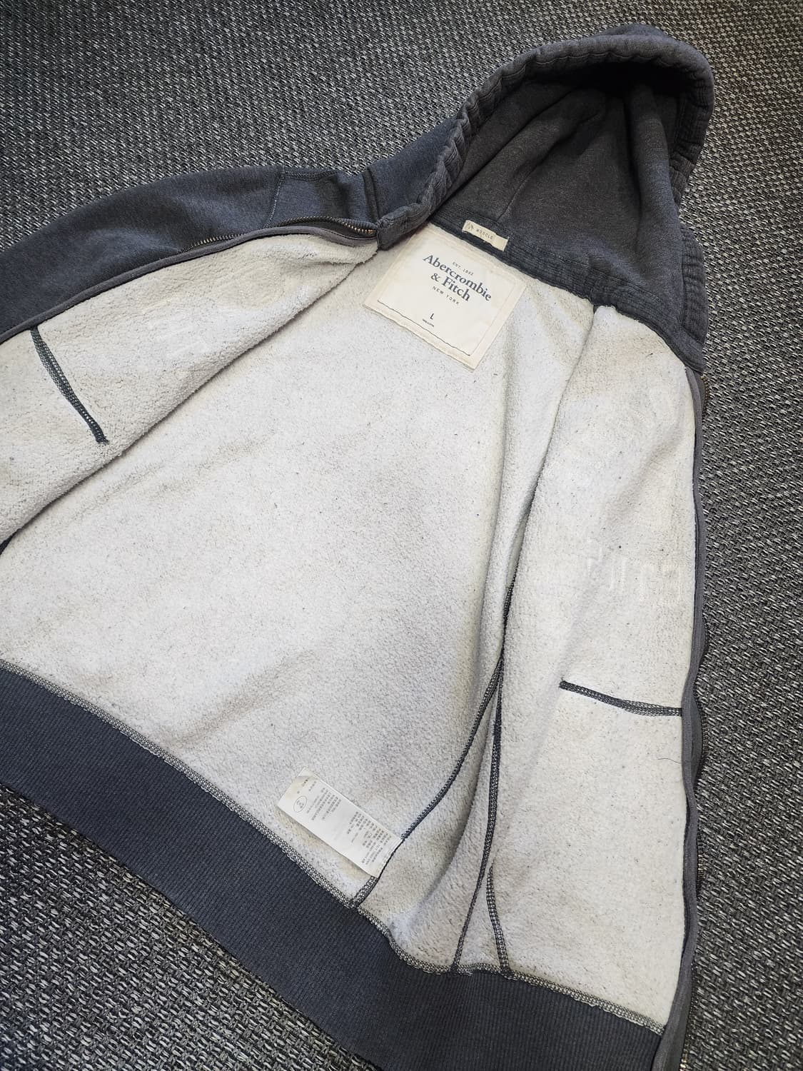 아베크롬비 후드집업 그레이 L사이즈  상품이미지7