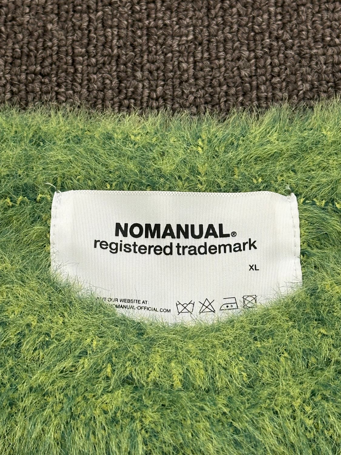 XL)노매뉴얼 퍼즈 헤어리 니트 그래스 그린 스웨터 상품이미지6