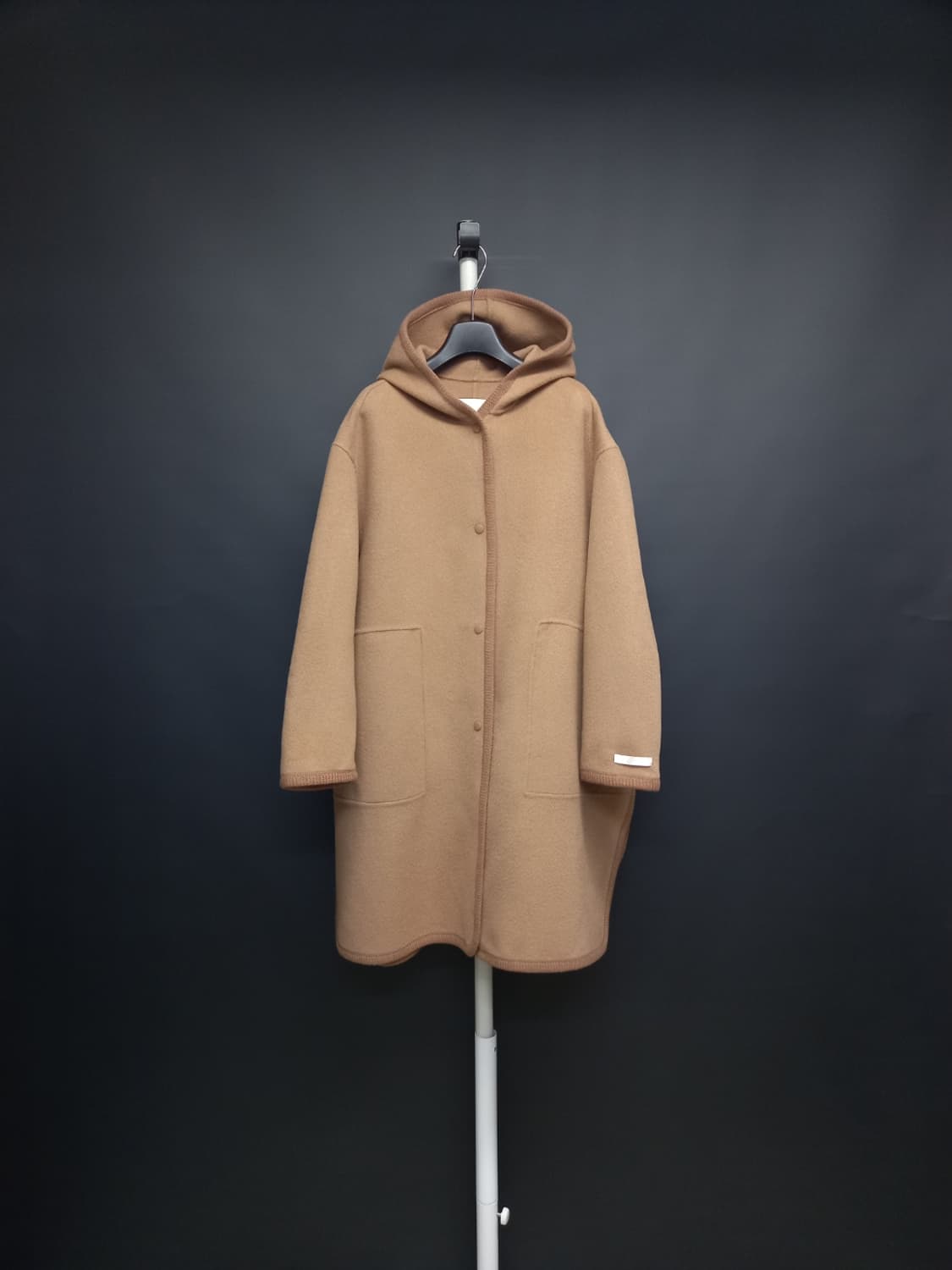 SJSJ 핸드메이드 캐시미어블랜 후드 롱 코트 44-77 상품이미지1