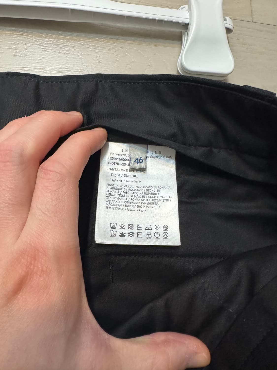 정품 몽클레어 로고 와펜 정장 바지 슬랙스 상품이미지4