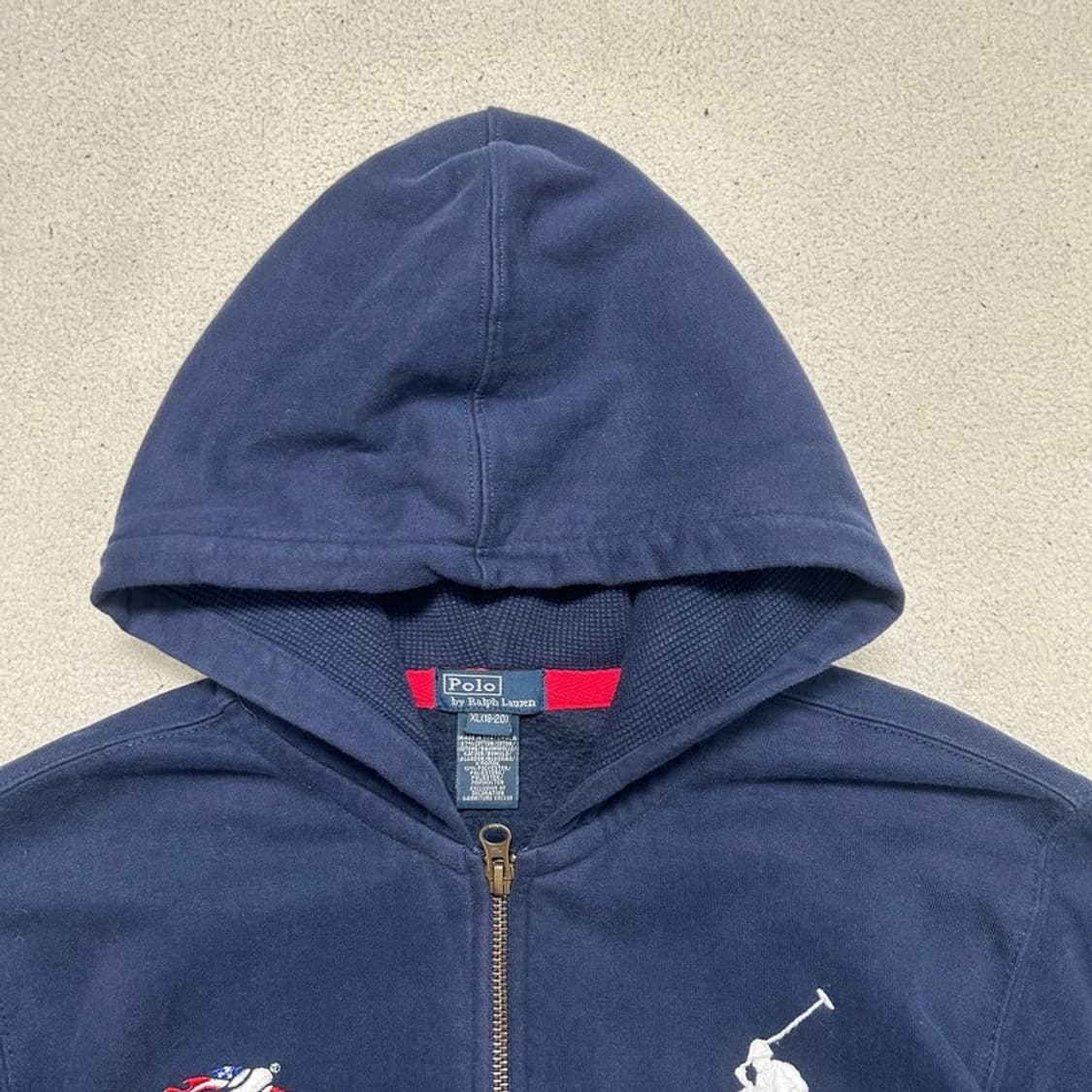 폴로랄프로렌 빅포니 네이비 후드집업 XL 상품이미지4