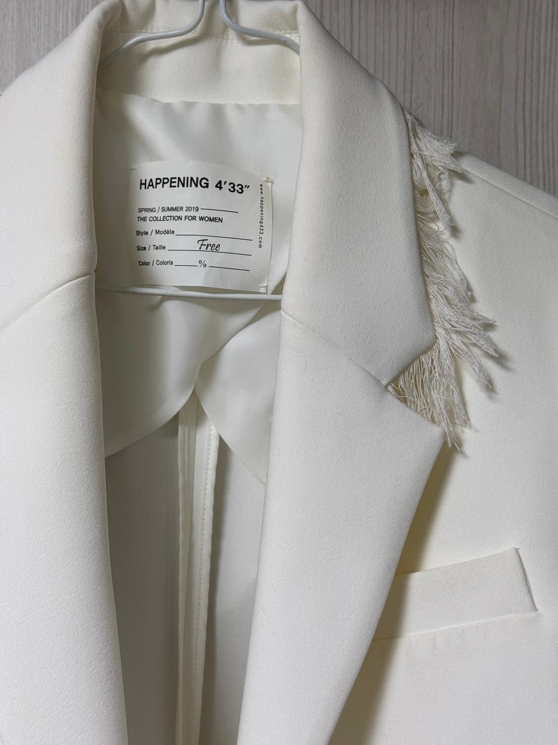 해프닝 433 화이트 테일러드 자켓 상품이미지2
