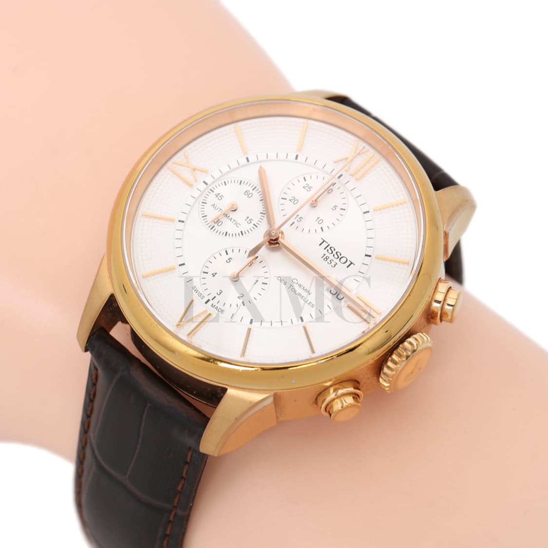 티쏘 슈망 데 뚜렐 크로노그래프 금장 워치 가죽시계 T099427A 상품이미지10