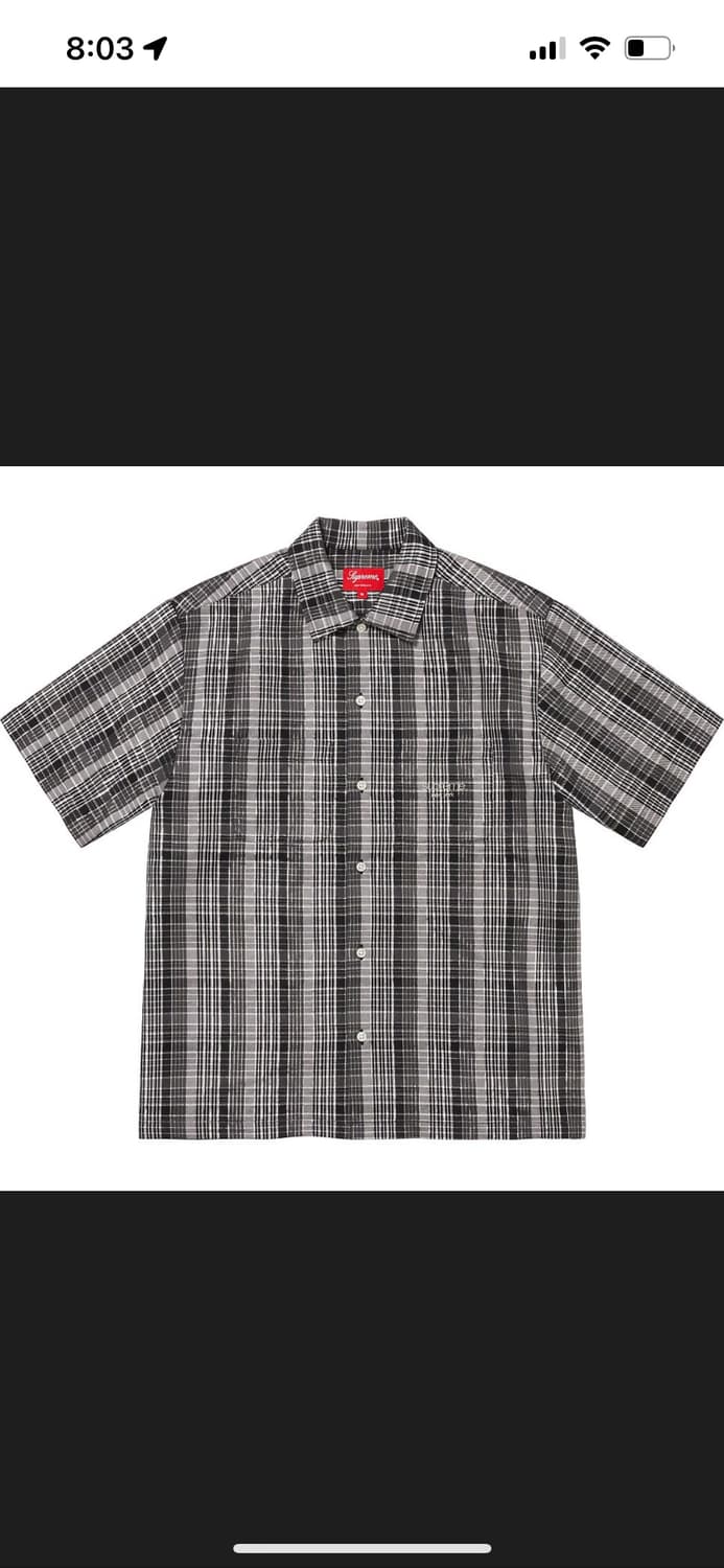supreme 메탈릭체크셔츠 L 상품이미지1