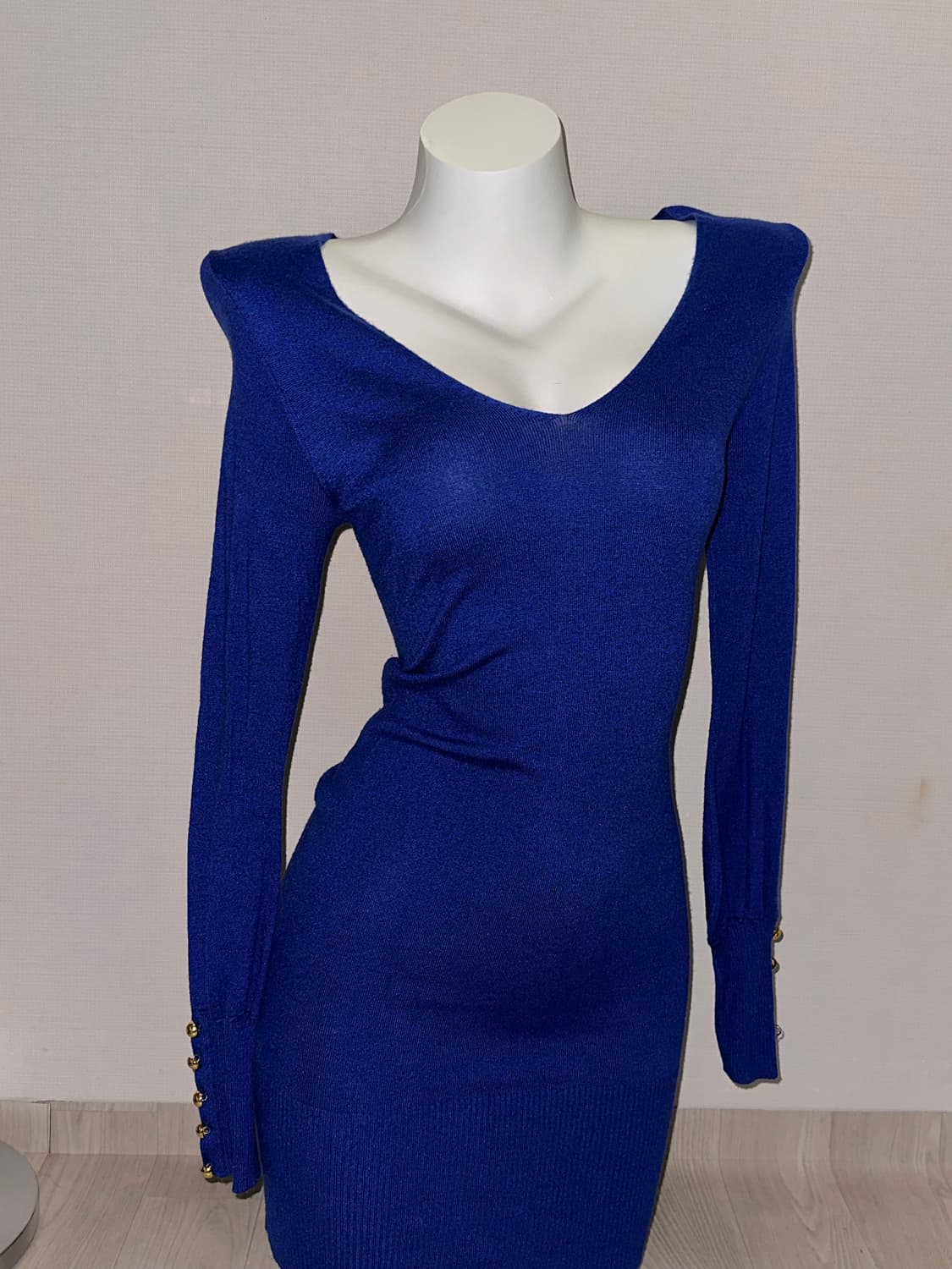 빈티지 갸루스타일 딱붙 니트 원피스 상품이미지7