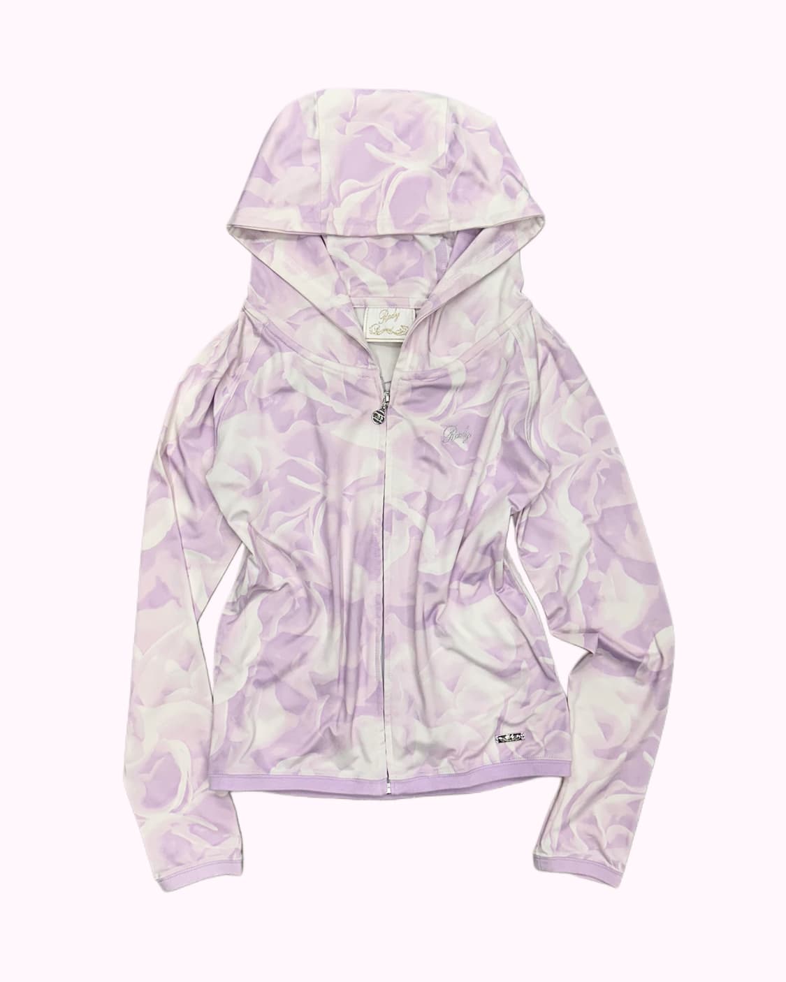 RADY logo flower silky hood zip-up 상품이미지2
