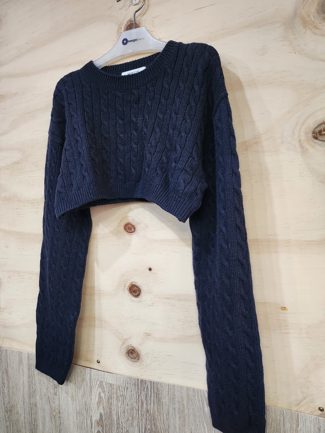 637) 여성 꽈배기 크롭니트 상품이미지3