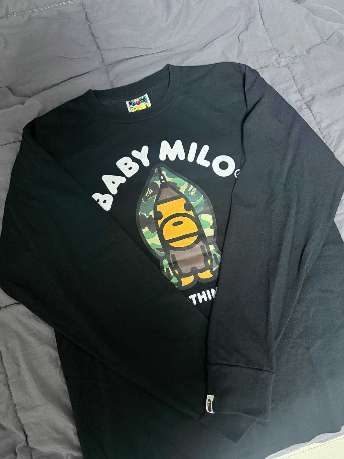 베이프 롱슬리브 블랙 그린 상품이미지4