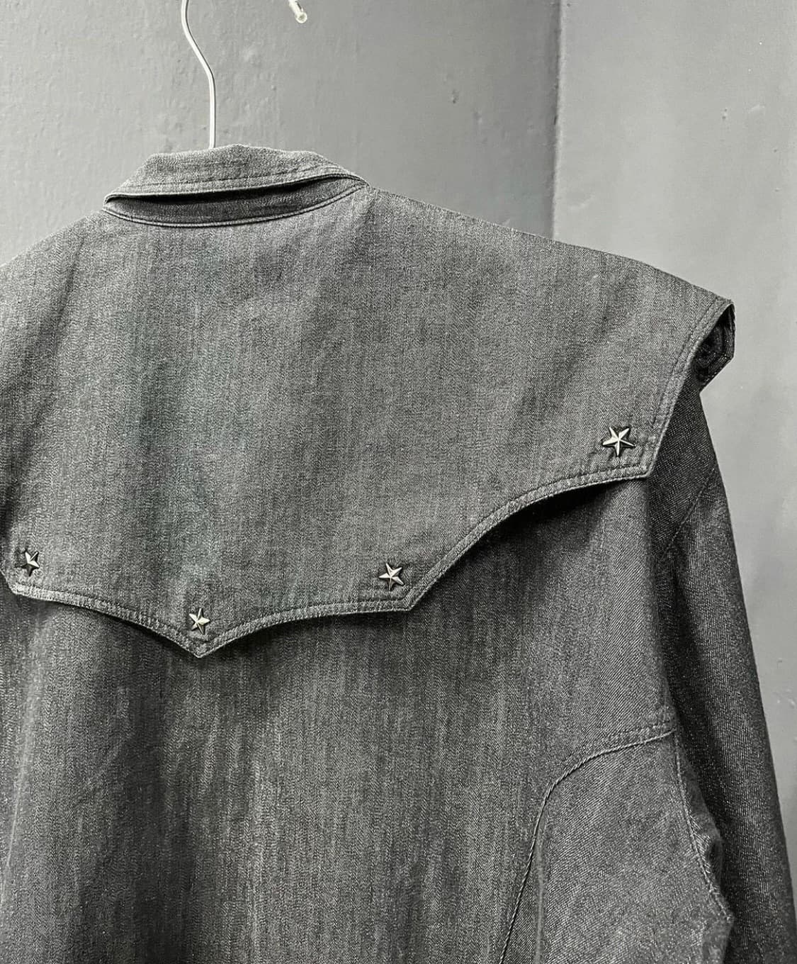 코튼 스타 스터드 패널 디테일 웨스턴 타입 셔츠 상품이미지7