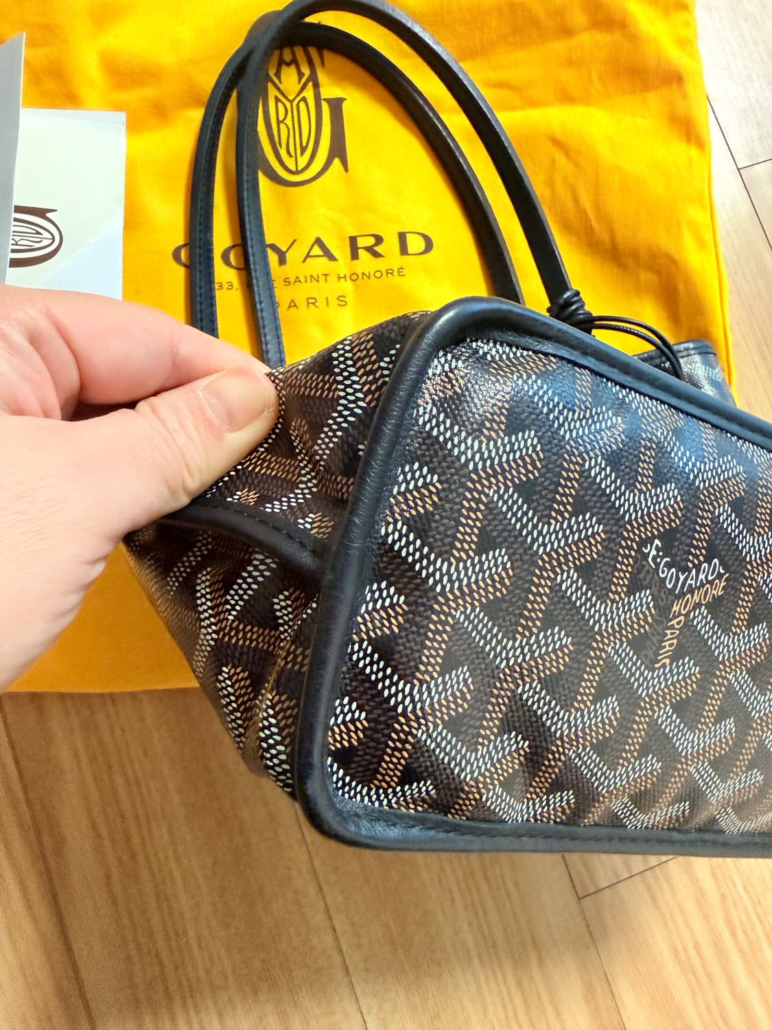 고야드 미니앙주 블랙+참 상품이미지2