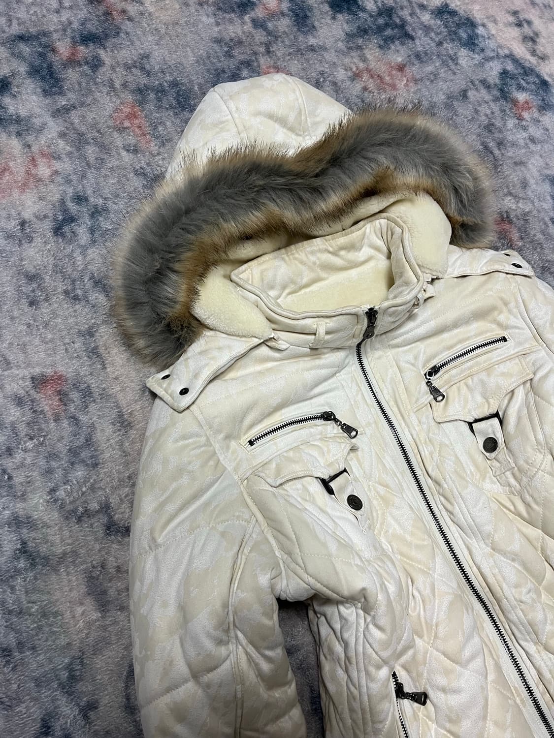 In the attic sand beige camo hood fur ja 상품이미지3