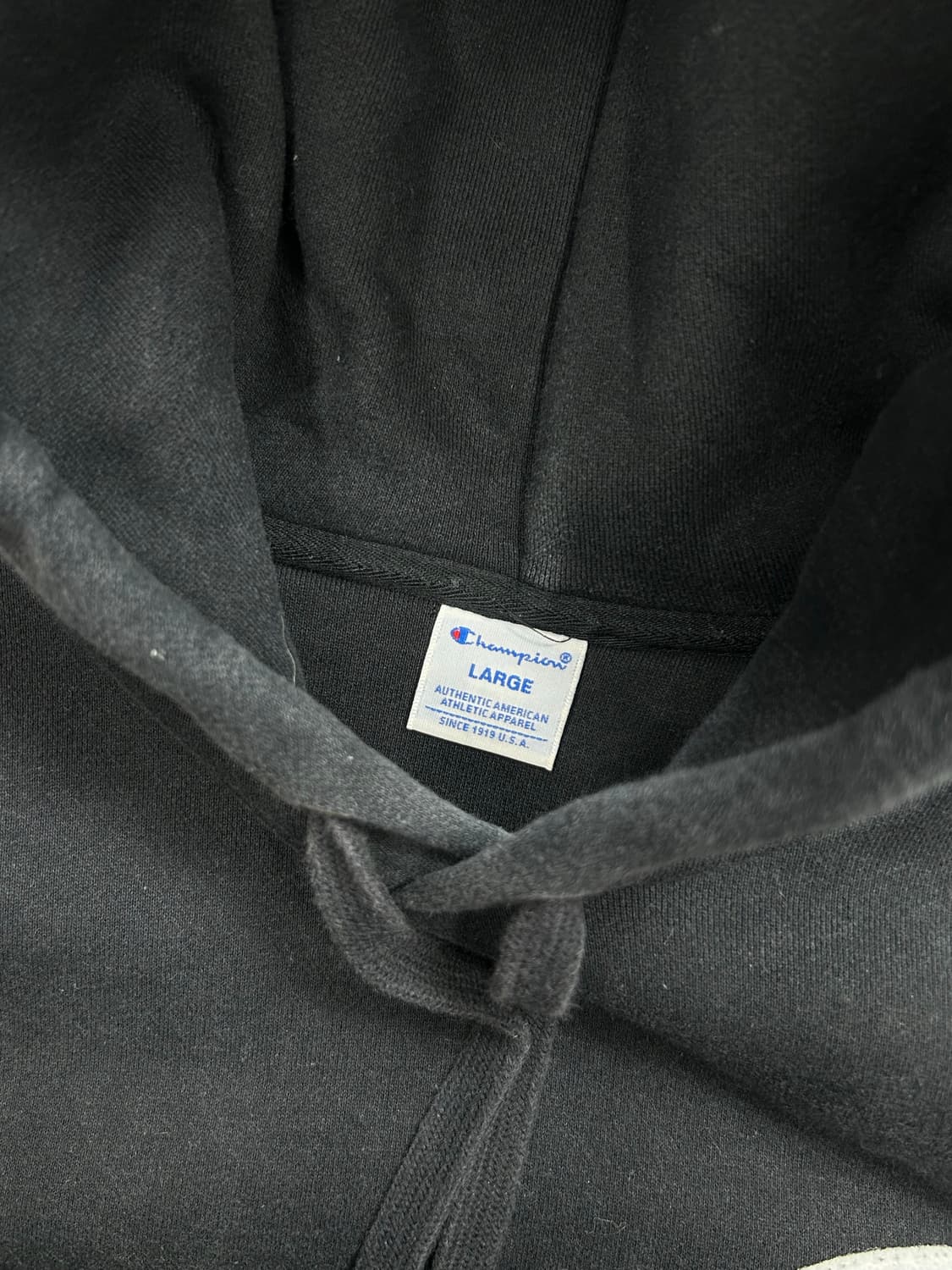 챔피온 블랙 빅C로고 후드티 L 상품이미지5