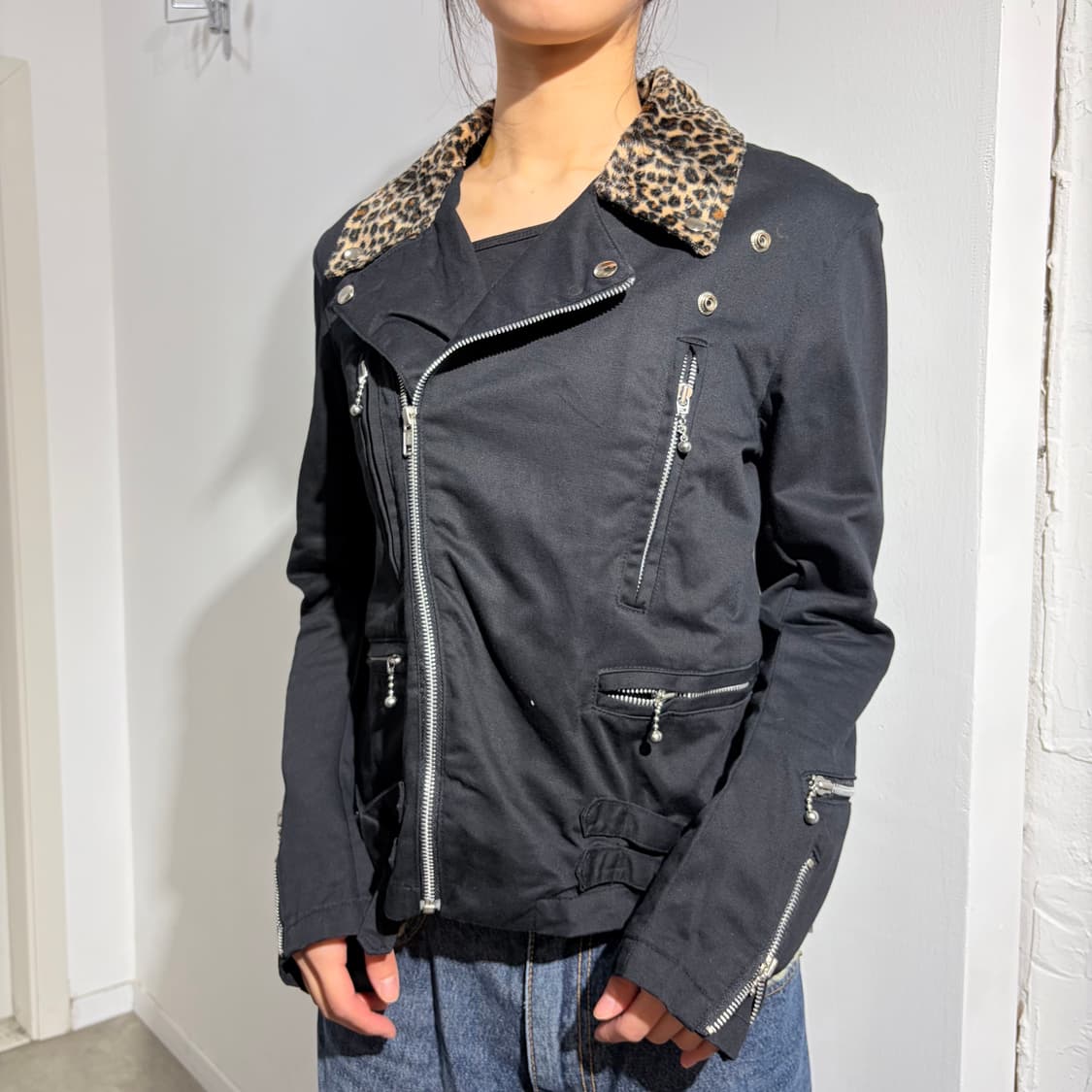 펑크 레오파드 라이더 자켓 상품이미지1