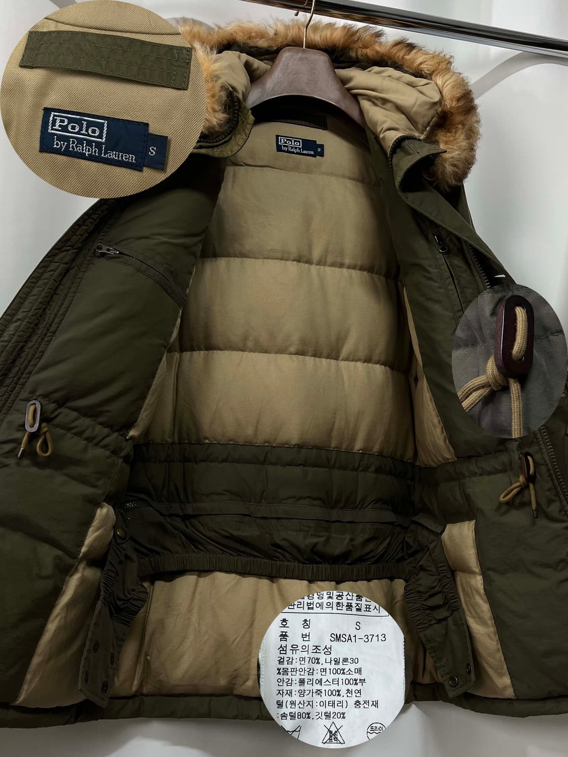 폴로 랄프로렌 익스페디션 마운틴 올리브 이태리퍼 다운파카 자켓 상품이미지3