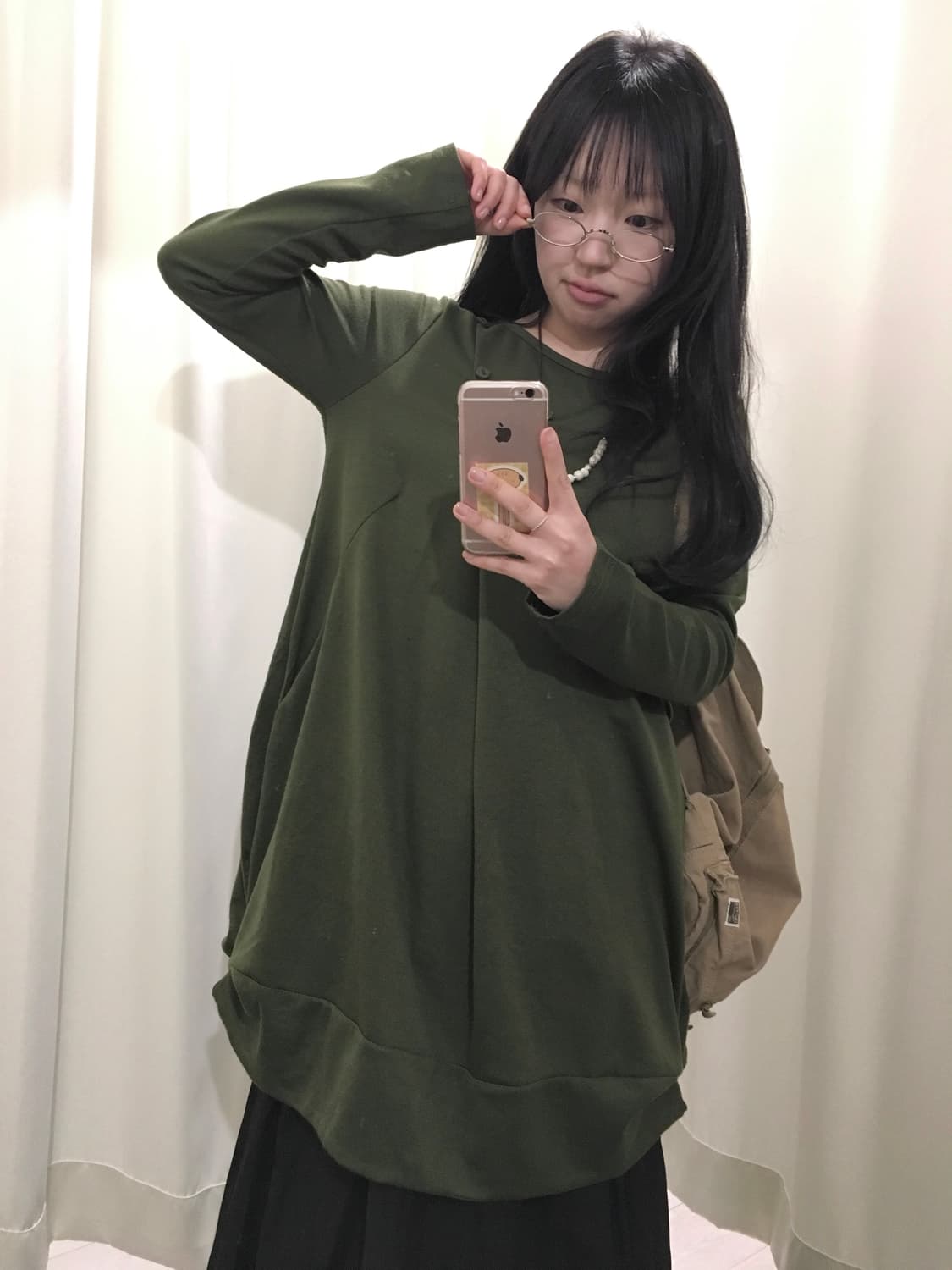 Vintage Olive Asymmetrical OPS 상품이미지5