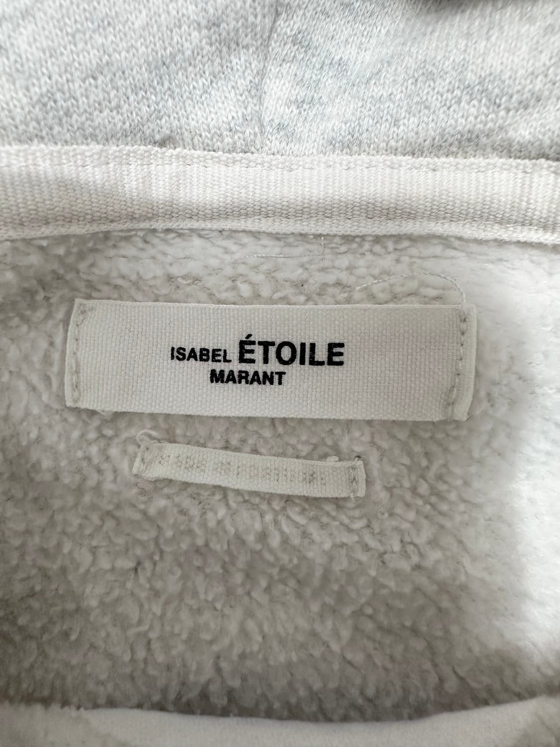 이자벨마랑 뽀글이로고 회색 후드티 상품이미지5