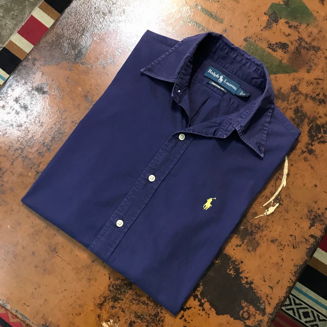 폴로랄프로렌 라이트 네이비 코튼 셔츠 남성 102 여성 루즈핏 상품이미지1