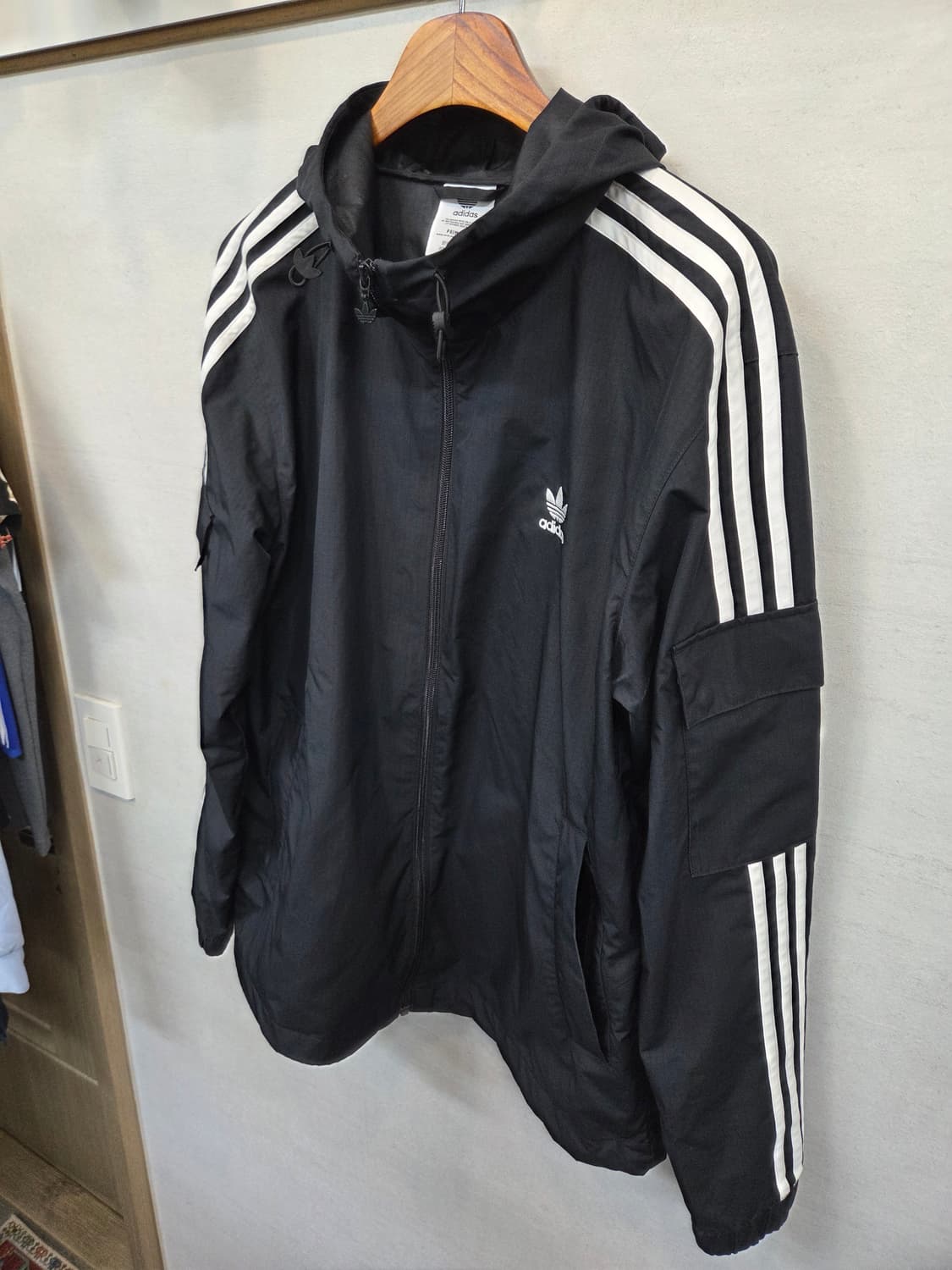 아디다스 삼선 윈드브레이커 바람막이 후드자켓 L 상품이미지7