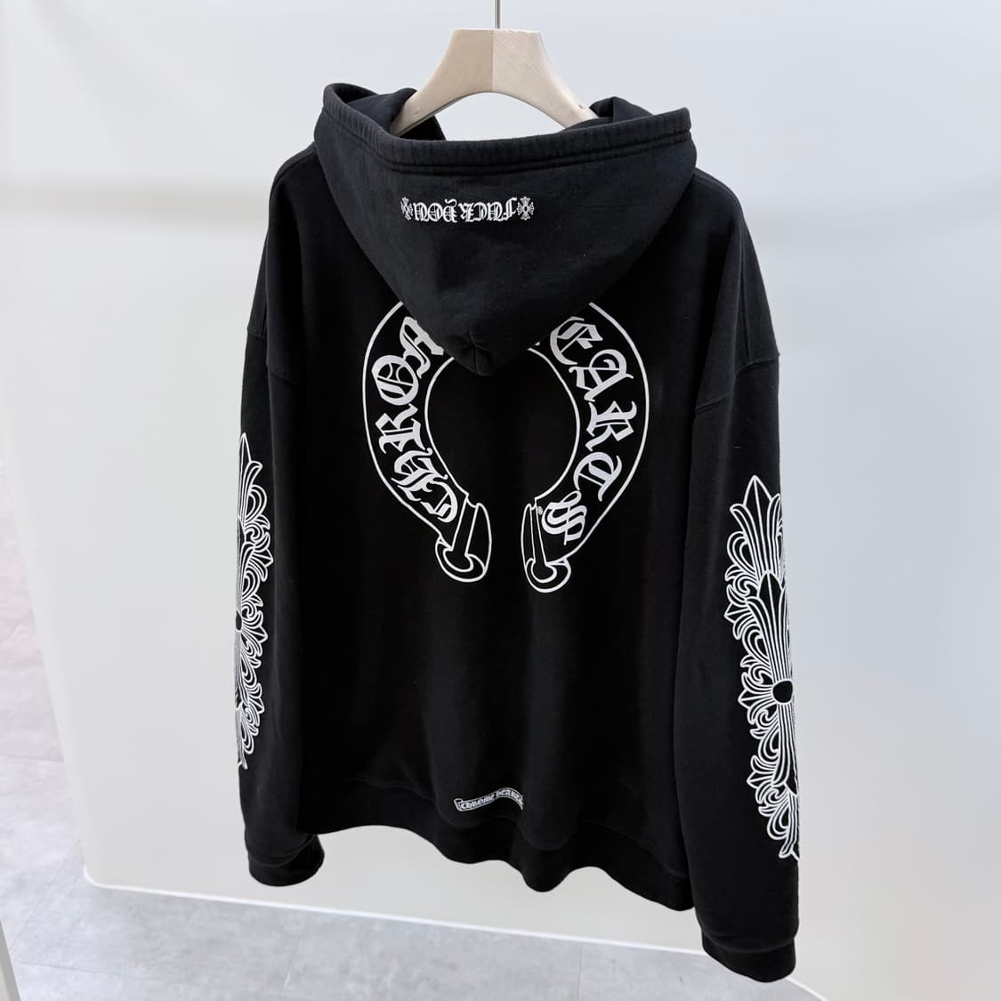 [S급/XL] 크롬하츠 홀스슈 플로랄 헤비웨이트 퍽유 후드집업 상품이미지2