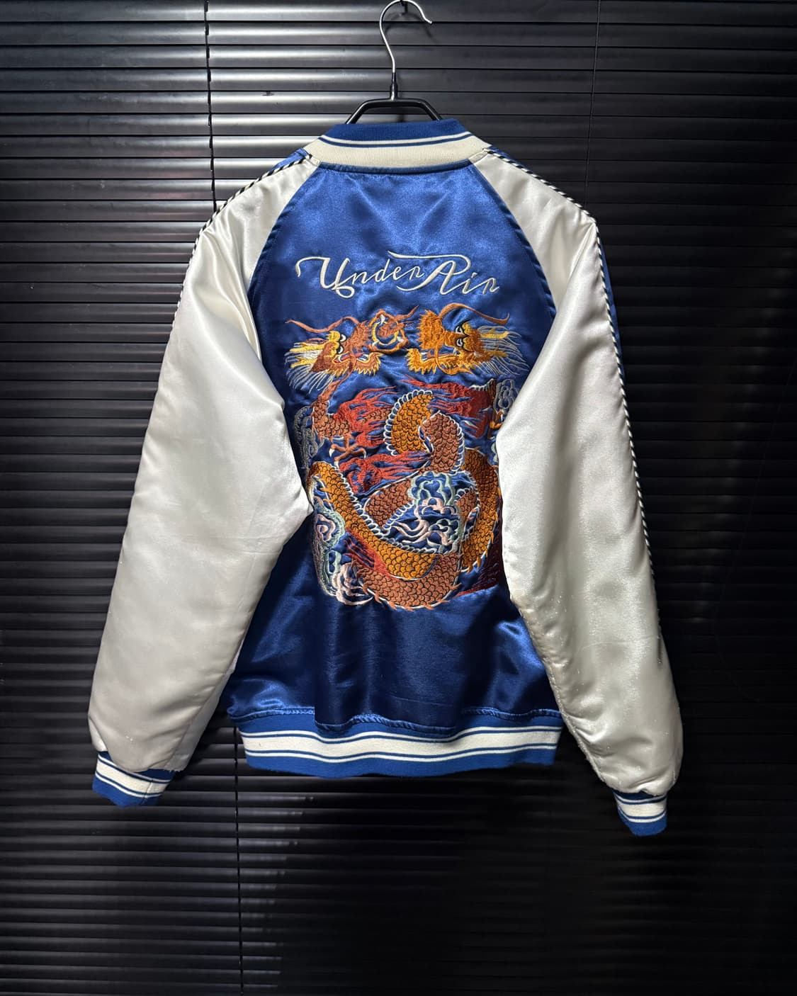 언더에어 블루 파랑 일본 재팬 용 드래곤 스카쟌 스카잔 점퍼 블루종 봄버 상품이미지4