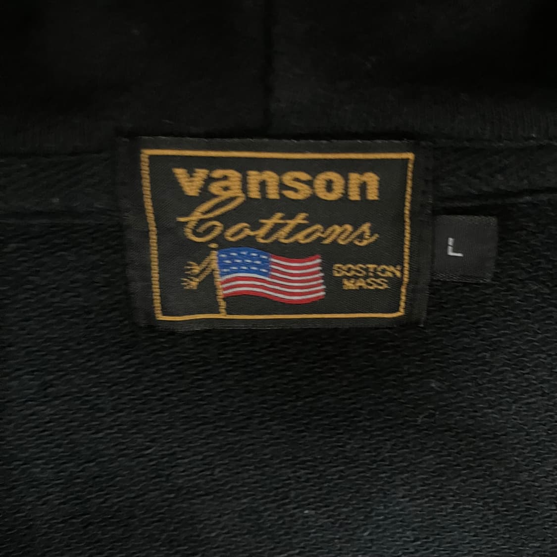 밴슨 레더 블랙 스컬 자수 후드 집업 L 상품이미지3