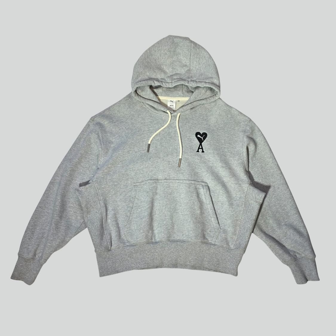 [2XL]퓨마x아미 로고 그레이 후드티 상품이미지1