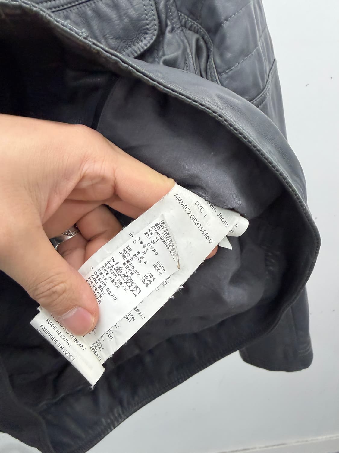 CKJ lambskin biker jacket 상품이미지6