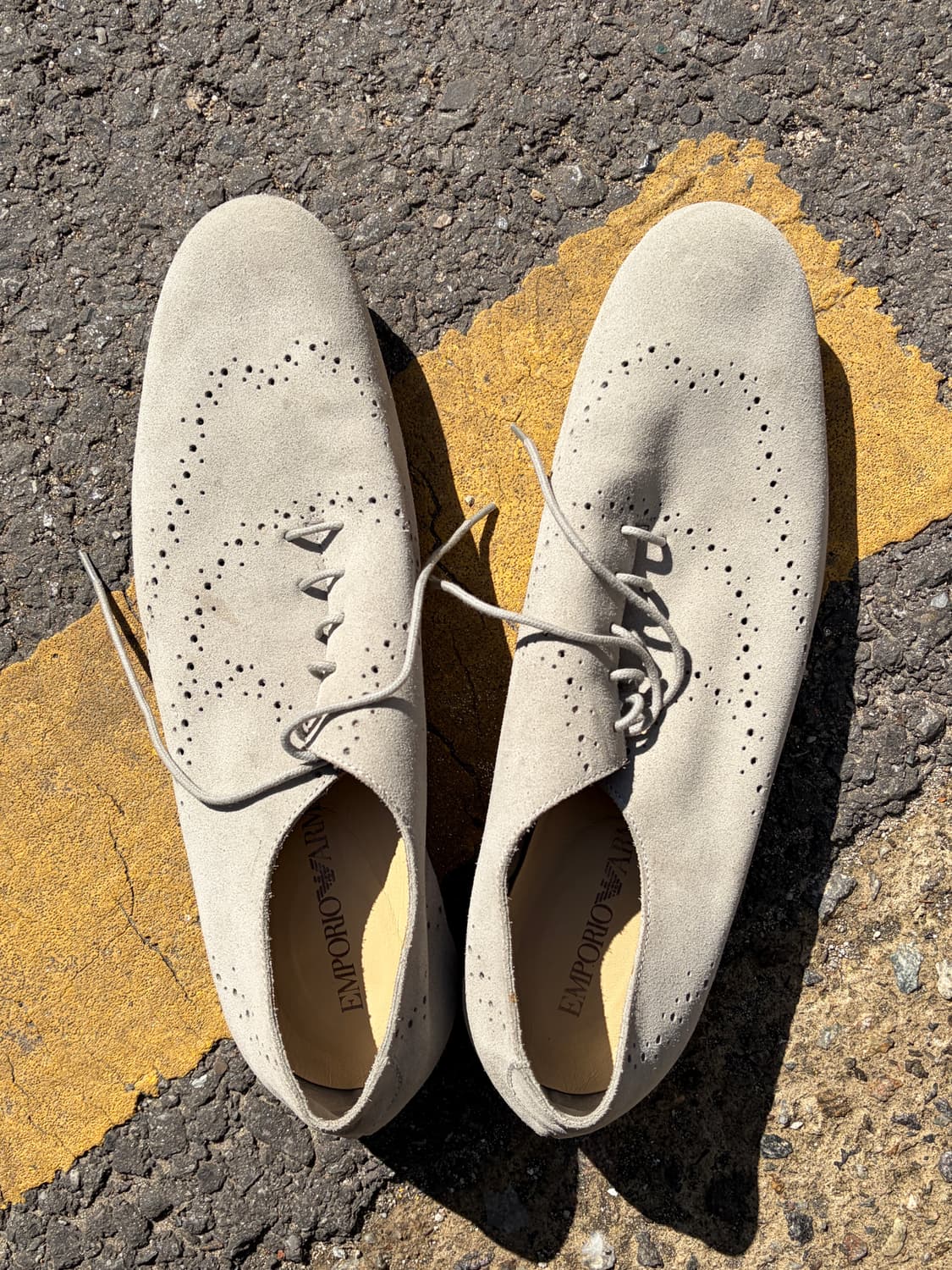 앰포리오 아르마니 스웨이드 레이저 컷 로퍼  상품이미지4