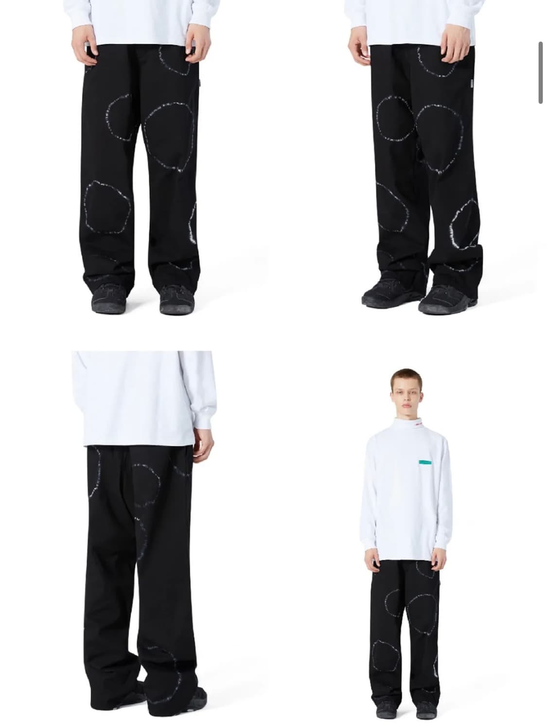 예스아이씨 Tie Dyed Pants Black L 상품이미지1