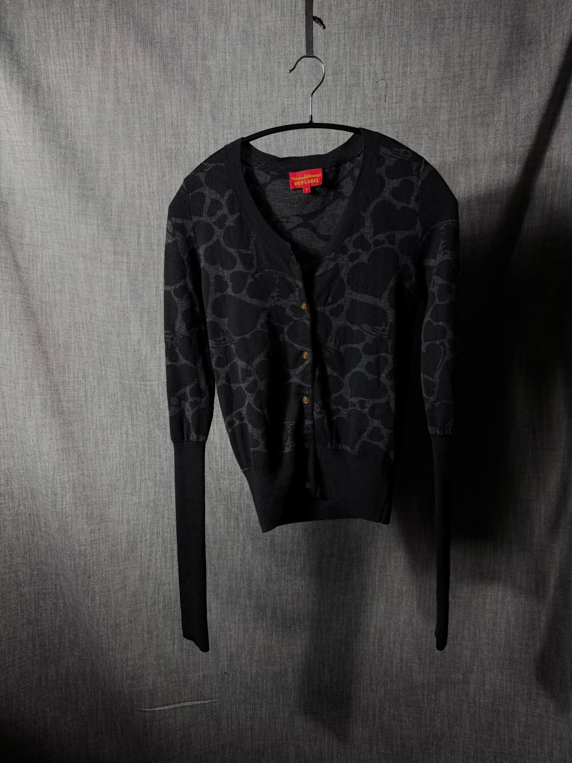 비비안웨스트 하트 패턴 니트가디건 상품이미지1