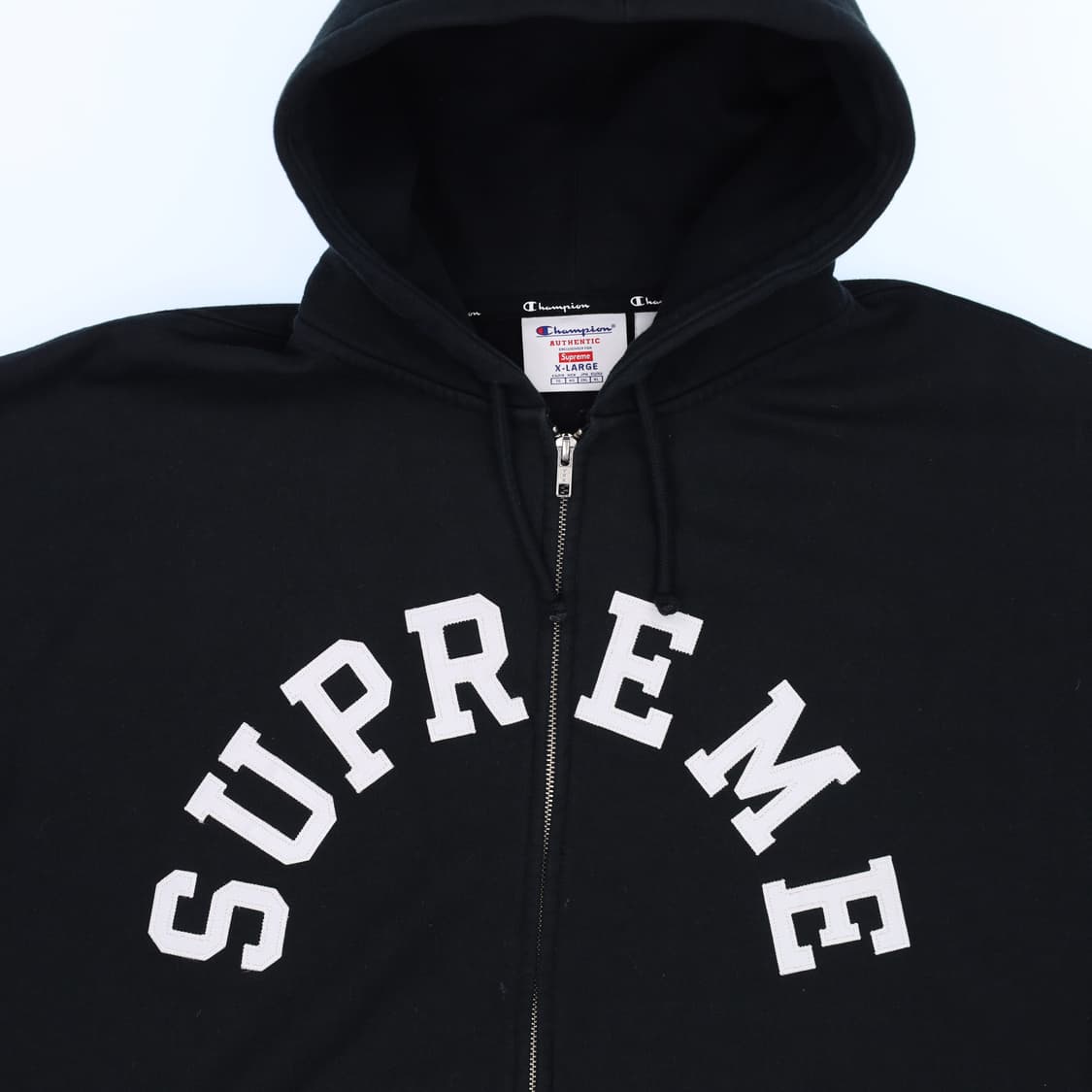 XL 슈프림 챔피온 후드 집업 블랙 N7458 상품이미지3